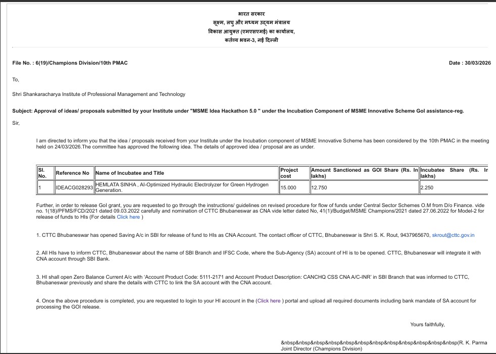 B.Tech Electronics Achievement